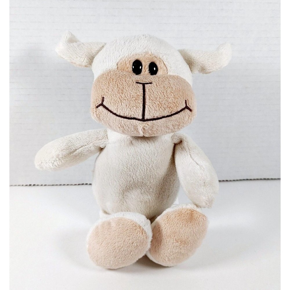 Ferrero Kinder Cream Tan Baby Lamb Plush  Beige Ivory Sheep Stuffed Anim…